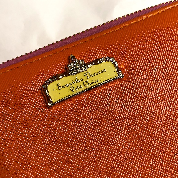 COPY - Leather Wallet ✨🍊Samantha Thavasa Orange 🍊 Fuchsia wallet - Picture 9 of 9
